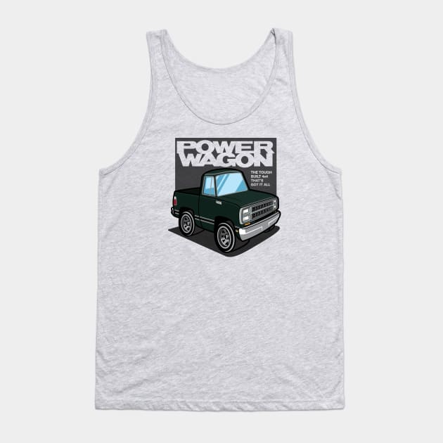 Teal Green Sunfire - Power Wagon (1980) Tank Top by jepegdesign